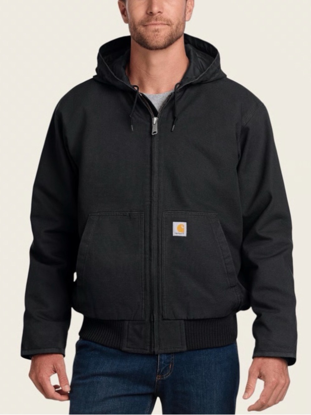 Carhartt Men's Paxton Heavyweight Mock Zip Hoodie Size LG Tall